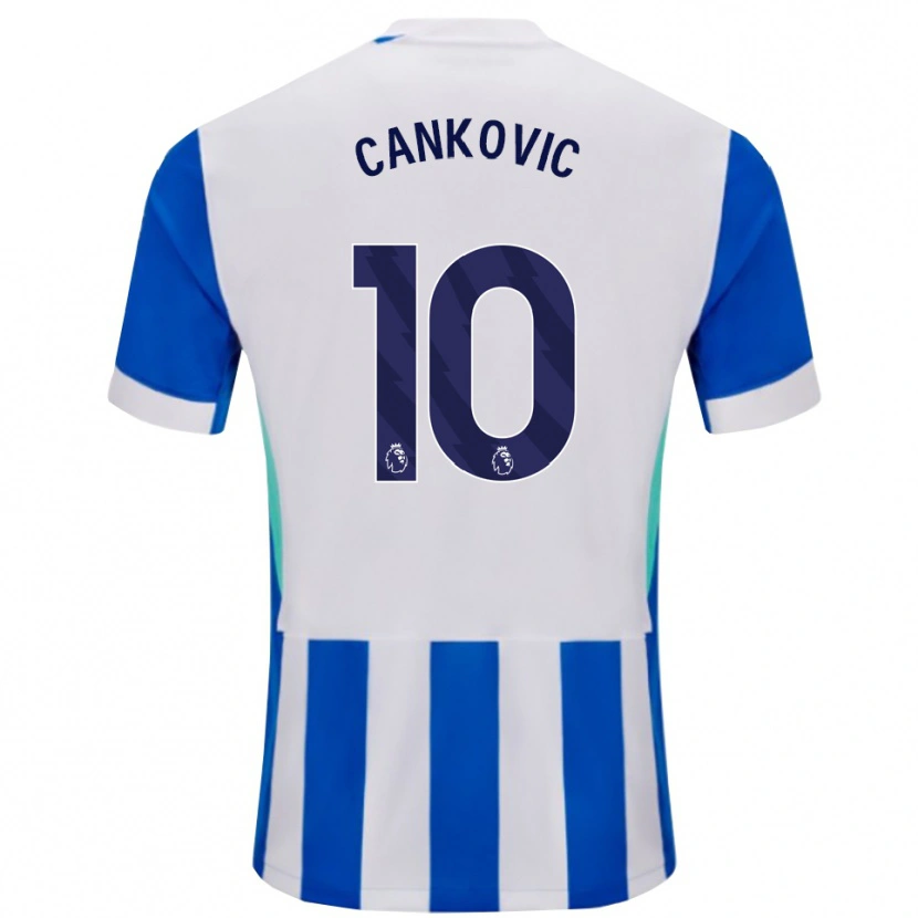 Danxen Børn Jelena Čanković #10 Blå Hvid Hjemmebane Spillertrøjer 2025/26 Trøje T-Shirt