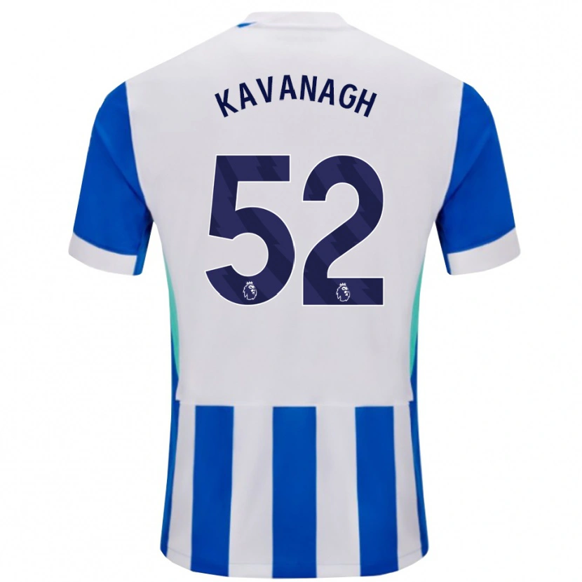 Danxen Børn Leigh Kavanagh #52 Blå Hvid Hjemmebane Spillertrøjer 2025/26 Trøje T-Shirt