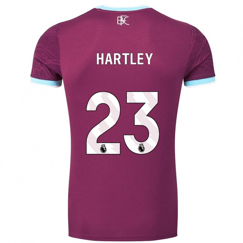 Danxen Børn Naomi Hartley #23 Bourgogne Himmelblå Hjemmebane Spillertrøjer 2025/26 Trøje T-Shirt