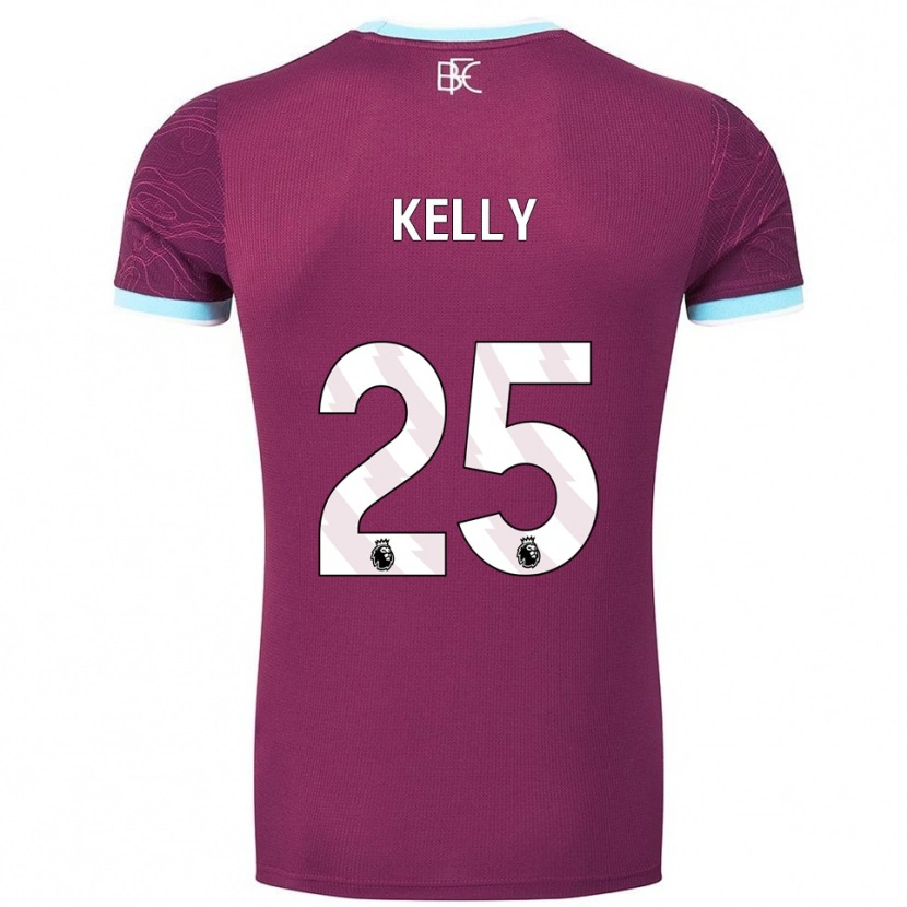 Danxen Børn Aimee Kelly #25 Bourgogne Himmelblå Hjemmebane Spillertrøjer 2025/26 Trøje T-Shirt