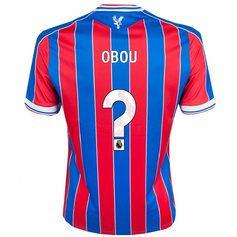 Danxen Børn David Obou #0 Blå Rød Hvid Hjemmebane Spillertrøjer 2025/26 Trøje T-Shirt