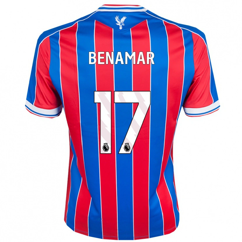 Danxen Børn Dean Benamar #17 Blå Rød Hvid Hjemmebane Spillertrøjer 2025/26 Trøje T-Shirt