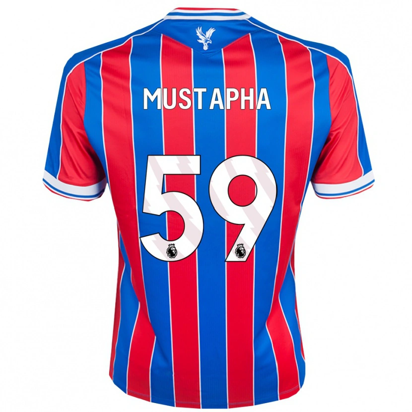 Danxen Børn Hindolo Mustapha #59 Blå Rød Hvid Hjemmebane Spillertrøjer 2025/26 Trøje T-Shirt