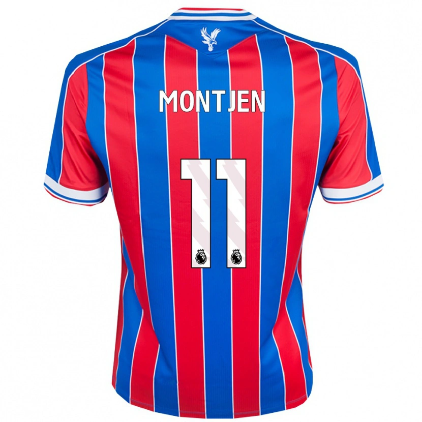 Danxen Børn David Montjen #11 Blå Rød Hvid Hjemmebane Spillertrøjer 2025/26 Trøje T-Shirt