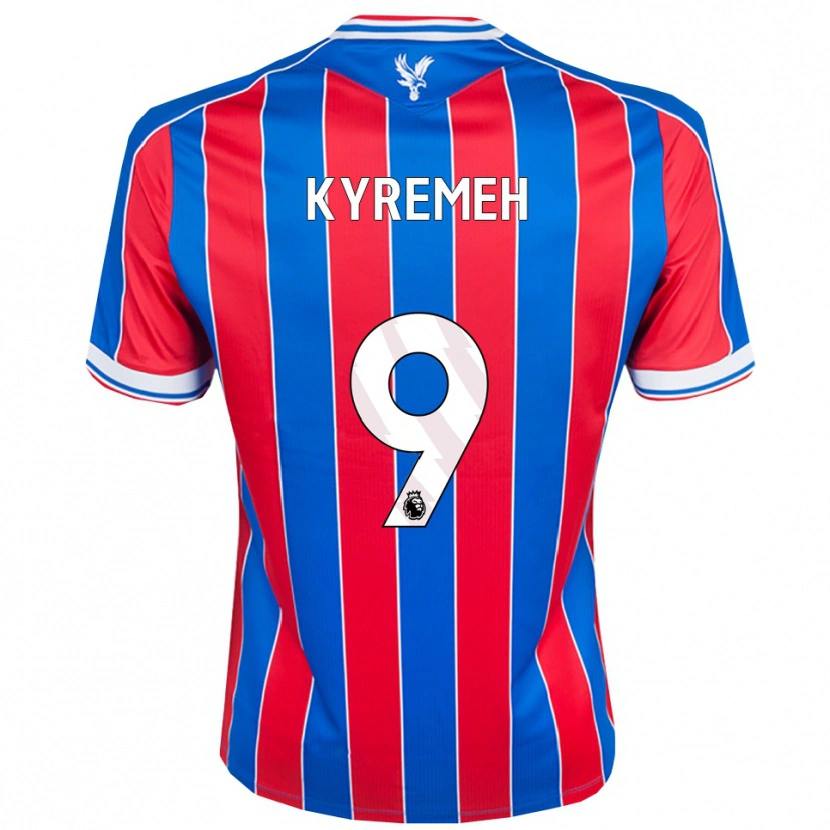 Danxen Børn Jerome Kyremeh #9 Blå Rød Hvid Hjemmebane Spillertrøjer 2025/26 Trøje T-Shirt