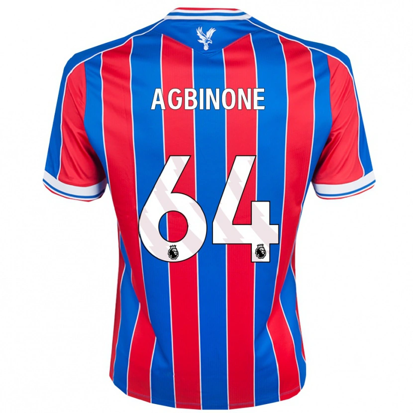 Danxen Børn Asher Agbinone #64 Blå Rød Hvid Hjemmebane Spillertrøjer 2025/26 Trøje T-Shirt