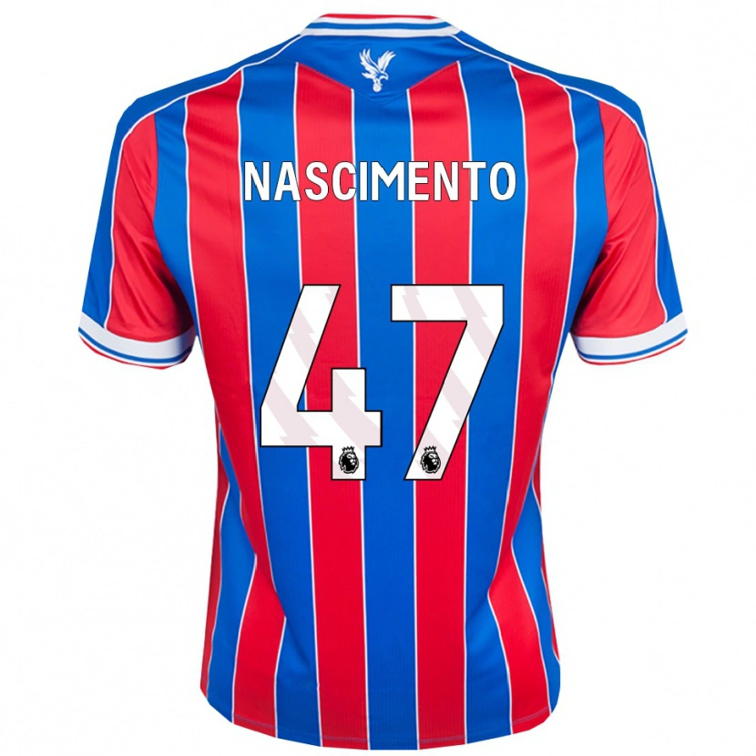 Danxen Børn Adler Nascimento #47 Blå Rød Hvid Hjemmebane Spillertrøjer 2025/26 Trøje T-Shirt