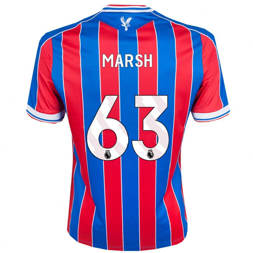 Danxen Børn Zach Marsh #63 Blå Rød Hvid Hjemmebane Spillertrøjer 2025/26 Trøje T-Shirt
