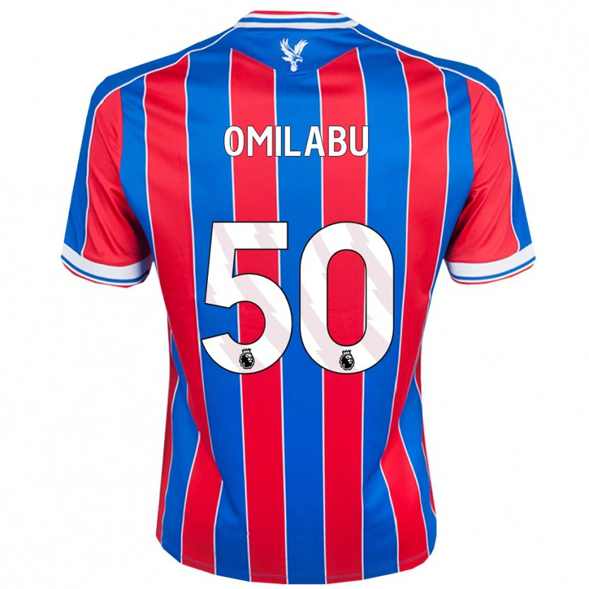 Danxen Børn David Omilabu #50 Blå Rød Hvid Hjemmebane Spillertrøjer 2025/26 Trøje T-Shirt