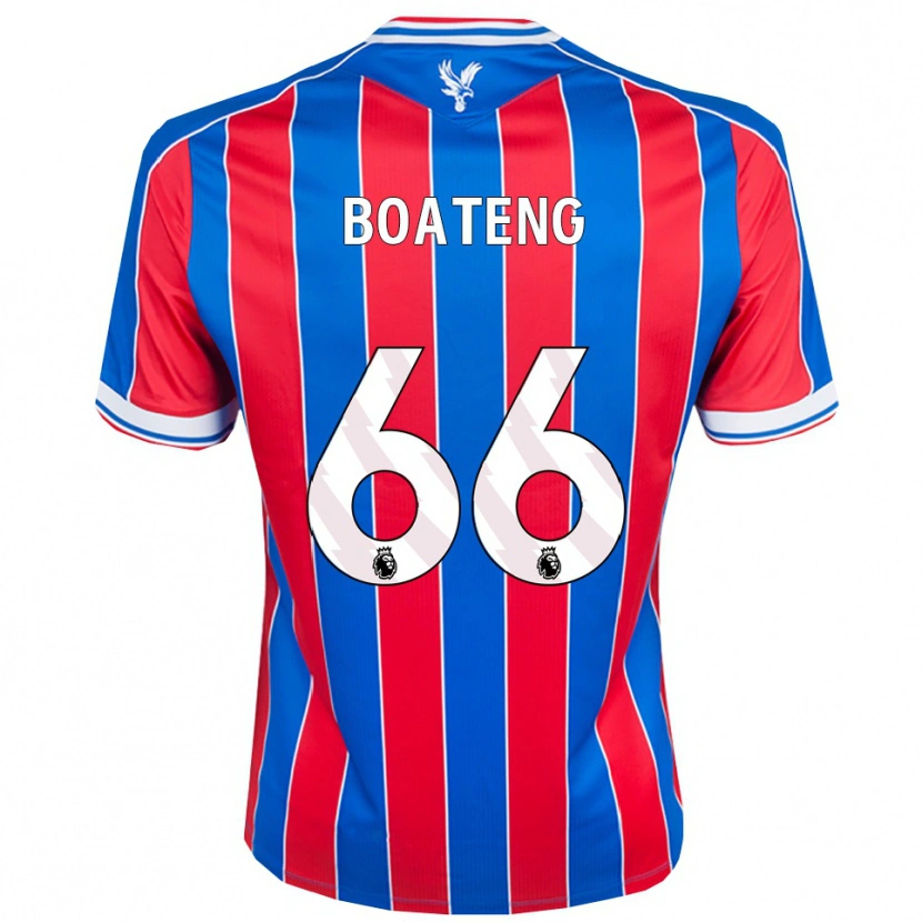 Danxen Børn David Boateng #66 Blå Rød Hvid Hjemmebane Spillertrøjer 2025/26 Trøje T-Shirt