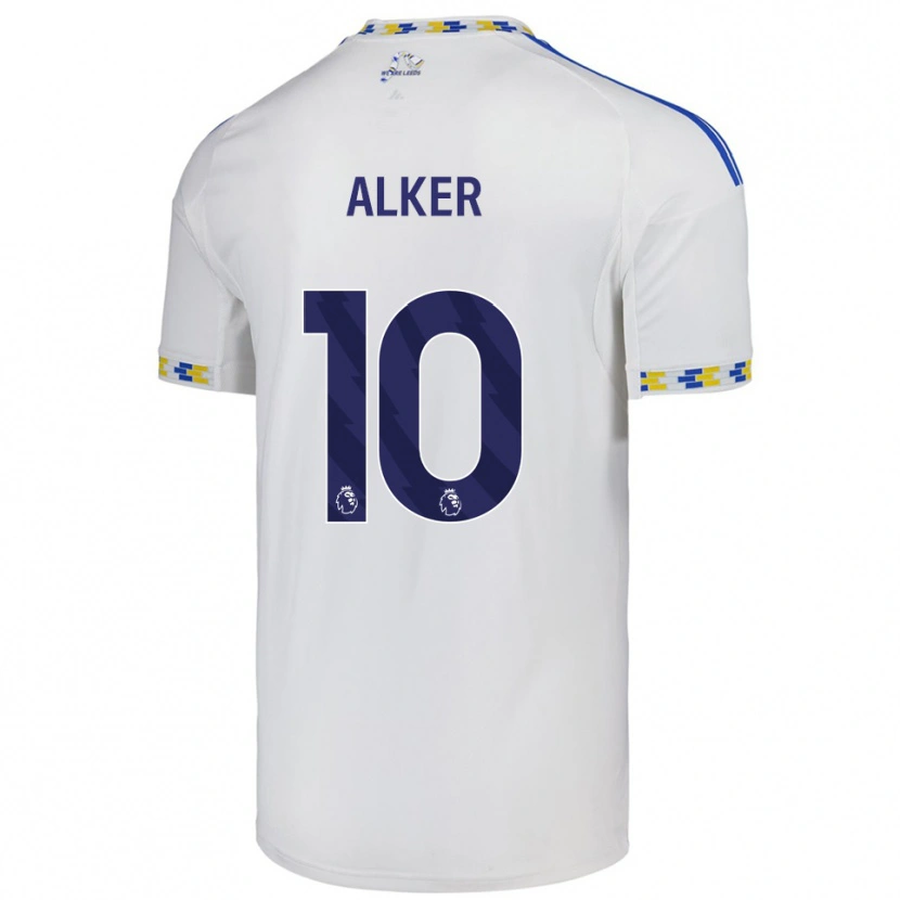 Danxen Børn Samuel Alker #10 Hvid Blå Hjemmebane Spillertrøjer 2025/26 Trøje T-Shirt