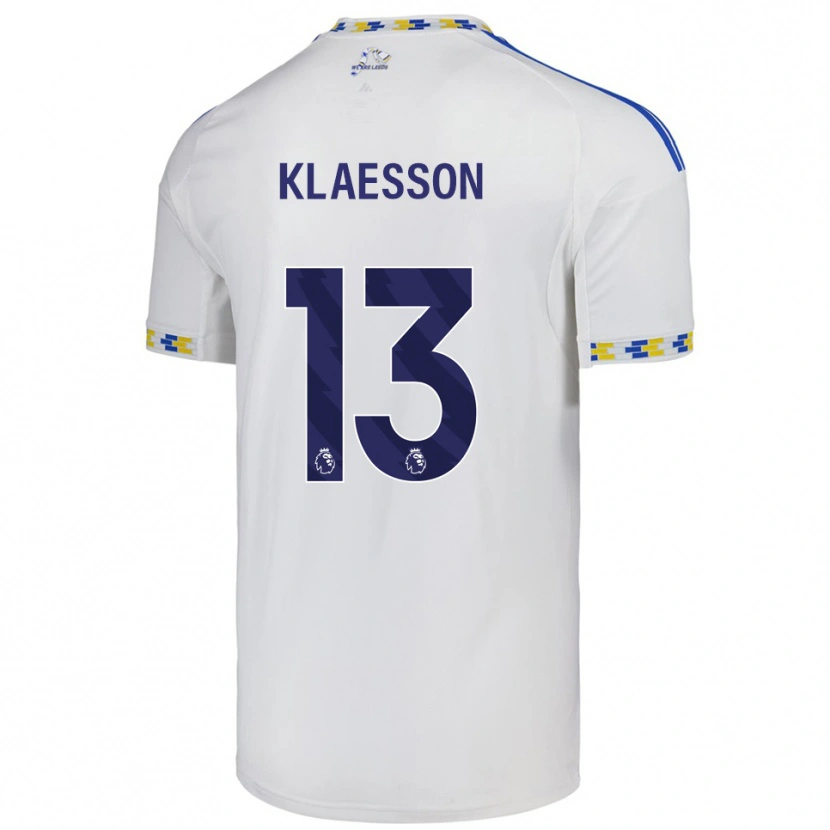 Danxen Børn Kristoffer Klaesson #13 Hvid Blå Hjemmebane Spillertrøjer 2025/26 Trøje T-Shirt