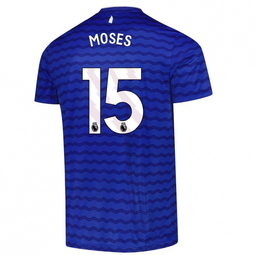 Danxen Børn Amari Moses #15 Blå Navy Hjemmebane Spillertrøjer 2025/26 Trøje T-Shirt
