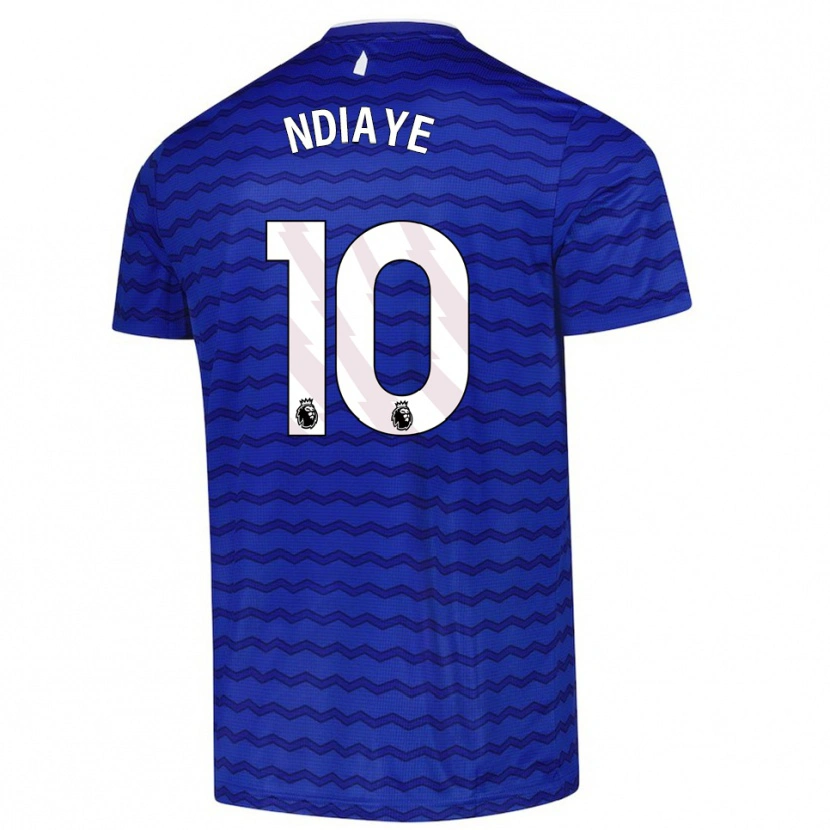 Danxen Børn Iliman Ndiaye #10 Blå Navy Hjemmebane Spillertrøjer 2025/26 Trøje T-Shirt