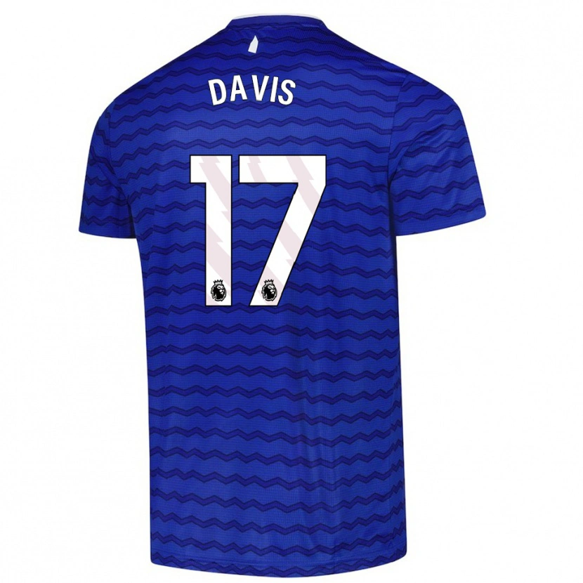 Danxen Børn Luca Davis #17 Blå Navy Hjemmebane Spillertrøjer 2025/26 Trøje T-Shirt