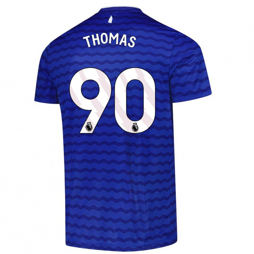 Danxen Børn Aled Thomas #90 Blå Navy Hjemmebane Spillertrøjer 2025/26 Trøje T-Shirt