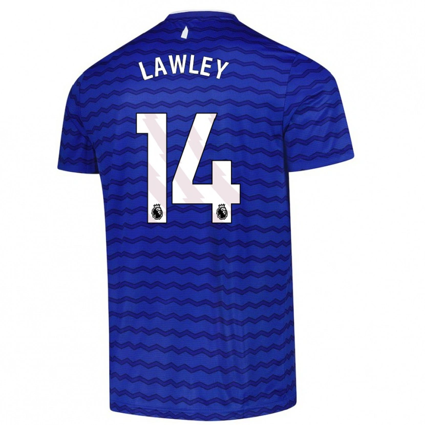 Danxen Børn Melissa Lawley #14 Blå Navy Hjemmebane Spillertrøjer 2025/26 Trøje T-Shirt
