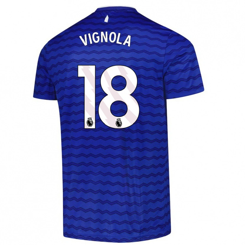 Danxen Børn Ornella Vignola #18 Blå Navy Hjemmebane Spillertrøjer 2025/26 Trøje T-Shirt