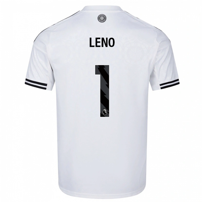 Danxen Børn Bernd Leno #1 Hvid Sort Hjemmebane Spillertrøjer 2025/26 Trøje T-Shirt