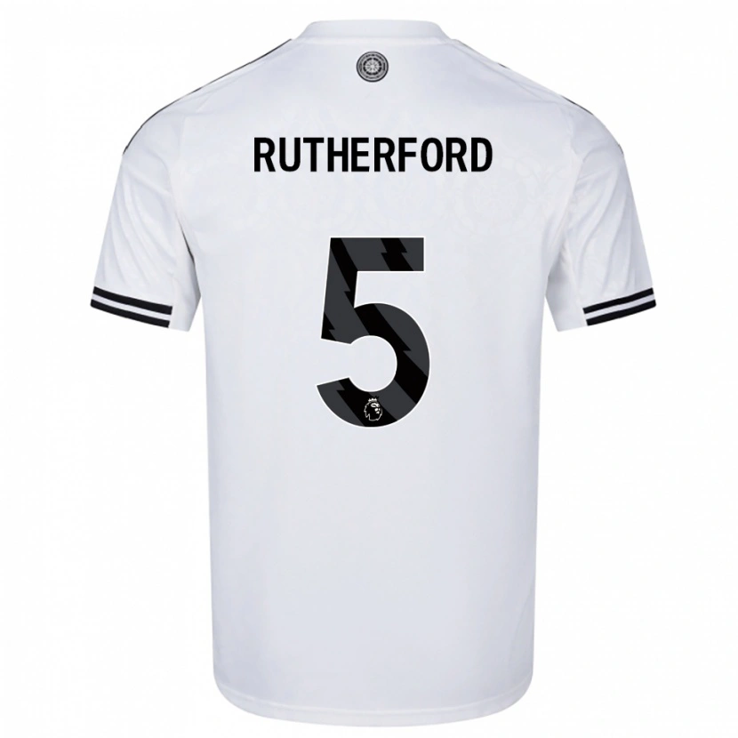 Danxen Børn Leeta Rutherford #5 Hvid Sort Hjemmebane Spillertrøjer 2025/26 Trøje T-Shirt