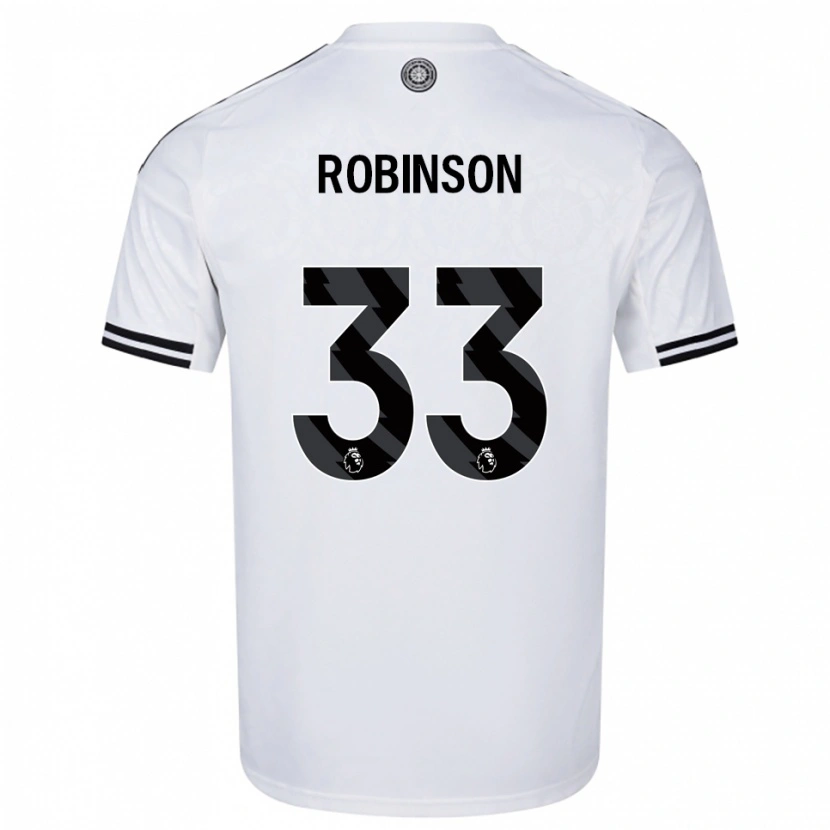 Danxen Børn Antonee Robinson #33 Hvid Sort Hjemmebane Spillertrøjer 2025/26 Trøje T-Shirt