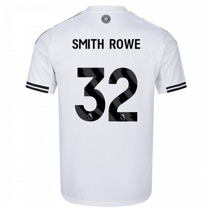 Danxen Børn Emile Smith Rowe #32 Hvid Sort Hjemmebane Spillertrøjer 2025/26 Trøje T-Shirt