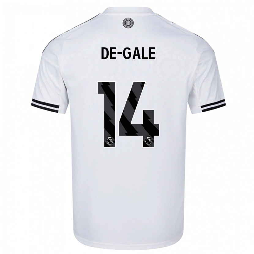 Danxen Børn Dylan De-Gale #14 Hvid Sort Hjemmebane Spillertrøjer 2025/26 Trøje T-Shirt