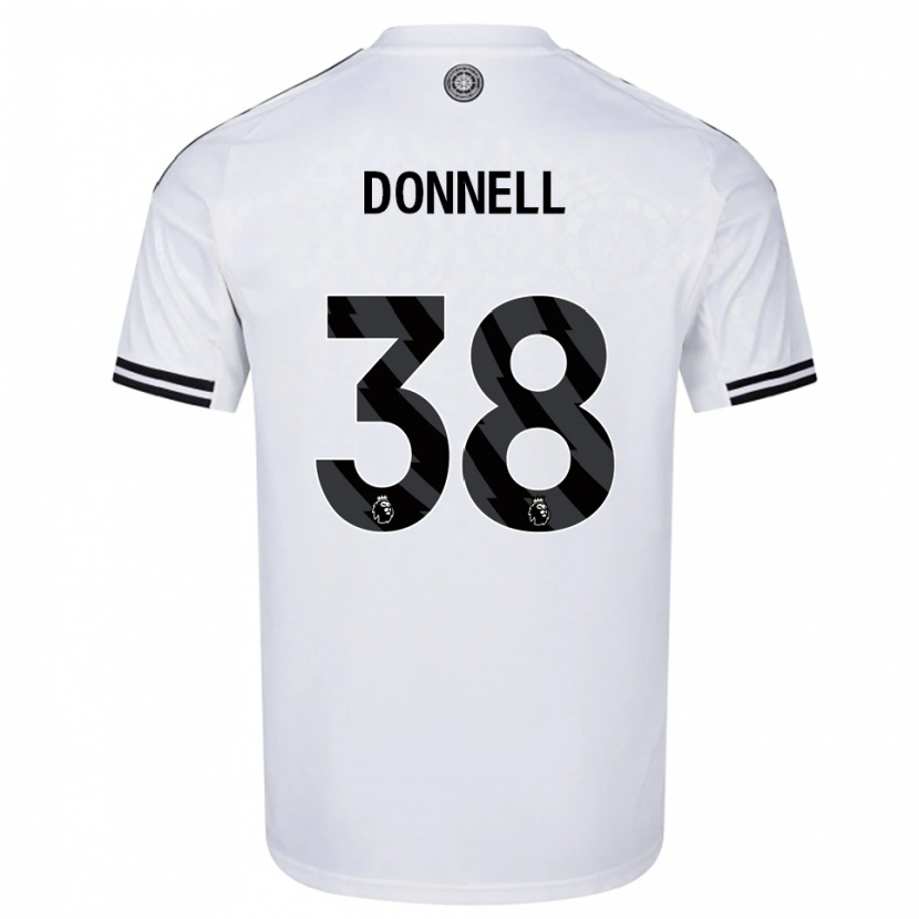Danxen Børn Chris Donnell #38 Hvid Sort Hjemmebane Spillertrøjer 2025/26 Trøje T-Shirt