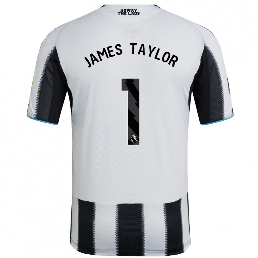 Danxen Børn James Taylor #1 Sort Hvid Hjemmebane Spillertrøjer 2025/26 Trøje T-Shirt