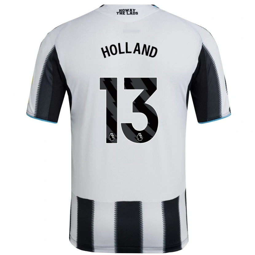Danxen Børn Oliver Holland #13 Sort Hvid Hjemmebane Spillertrøjer 2025/26 Trøje T-Shirt