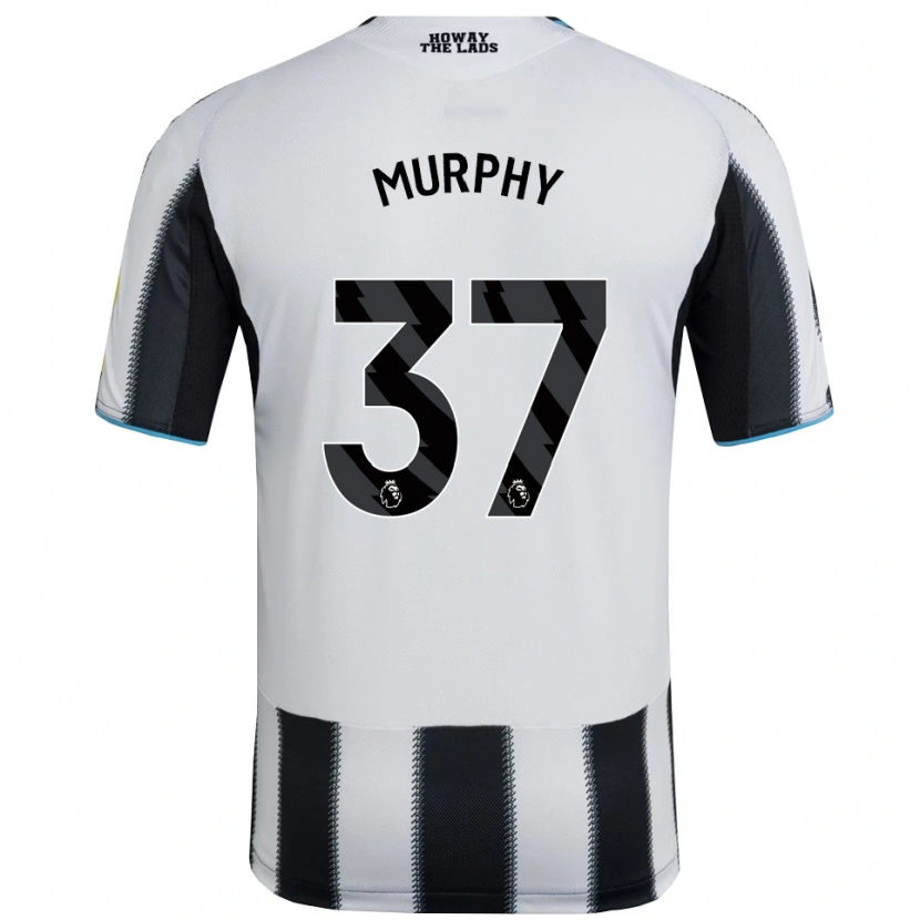 Danxen Børn Alex Murphy #37 Sort Hvid Hjemmebane Spillertrøjer 2025/26 Trøje T-Shirt