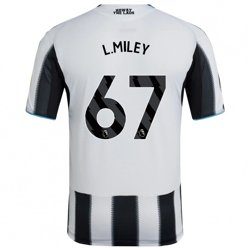 Danxen Børn Lewis Miley #67 Sort Hvid Hjemmebane Spillertrøjer 2025/26 Trøje T-Shirt