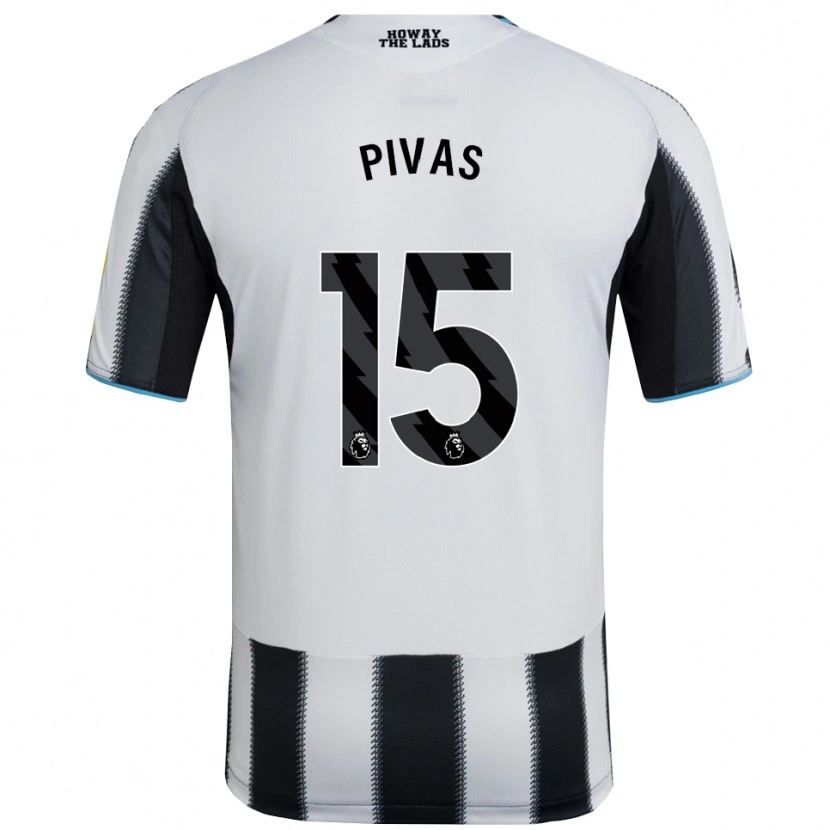 Danxen Børn Miodrag Pivas #15 Sort Hvid Hjemmebane Spillertrøjer 2025/26 Trøje T-Shirt