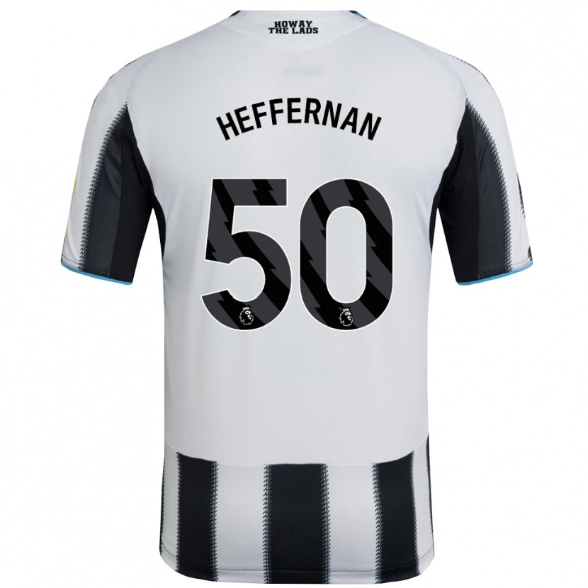 Danxen Børn Cathal Heffernan #50 Sort Hvid Hjemmebane Spillertrøjer 2025/26 Trøje T-Shirt