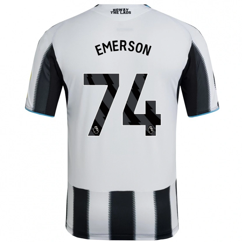 Danxen Børn Johnny Emerson #74 Sort Hvid Hjemmebane Spillertrøjer 2025/26 Trøje T-Shirt