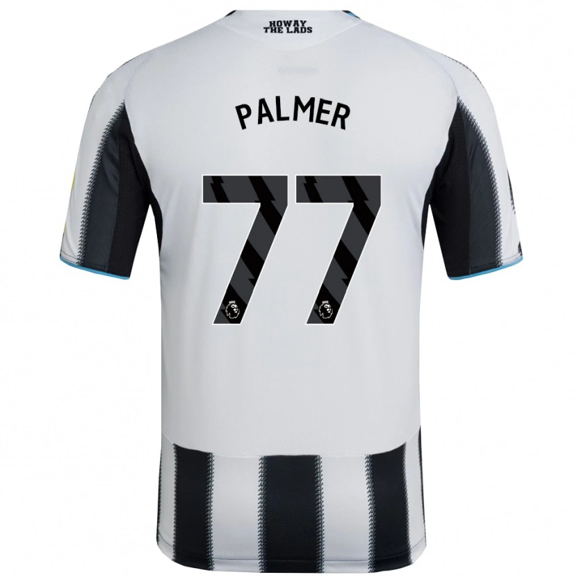 Danxen Børn Darren Palmer #77 Sort Hvid Hjemmebane Spillertrøjer 2025/26 Trøje T-Shirt