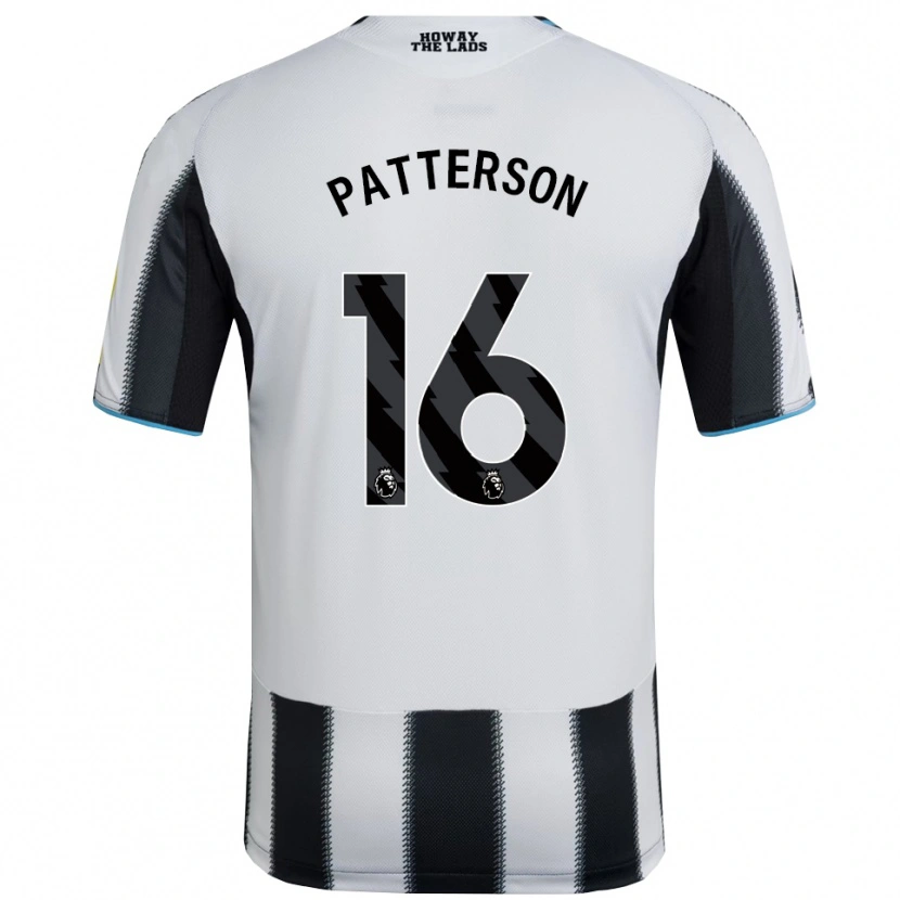 Danxen Børn Jack Patterson #16 Sort Hvid Hjemmebane Spillertrøjer 2025/26 Trøje T-Shirt