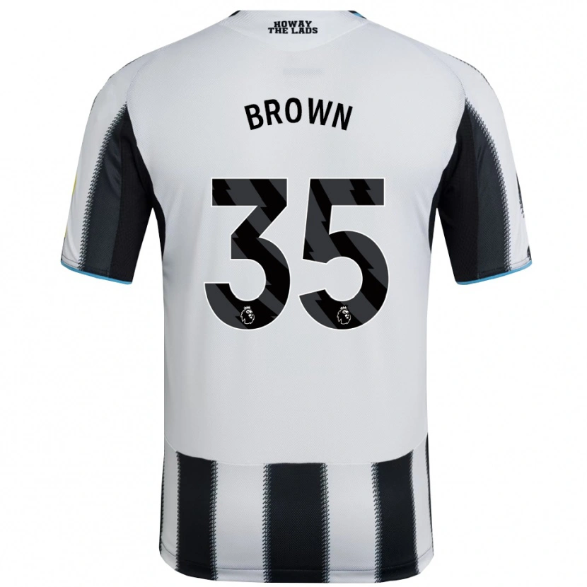 Danxen Børn Will Brown #35 Sort Hvid Hjemmebane Spillertrøjer 2025/26 Trøje T-Shirt