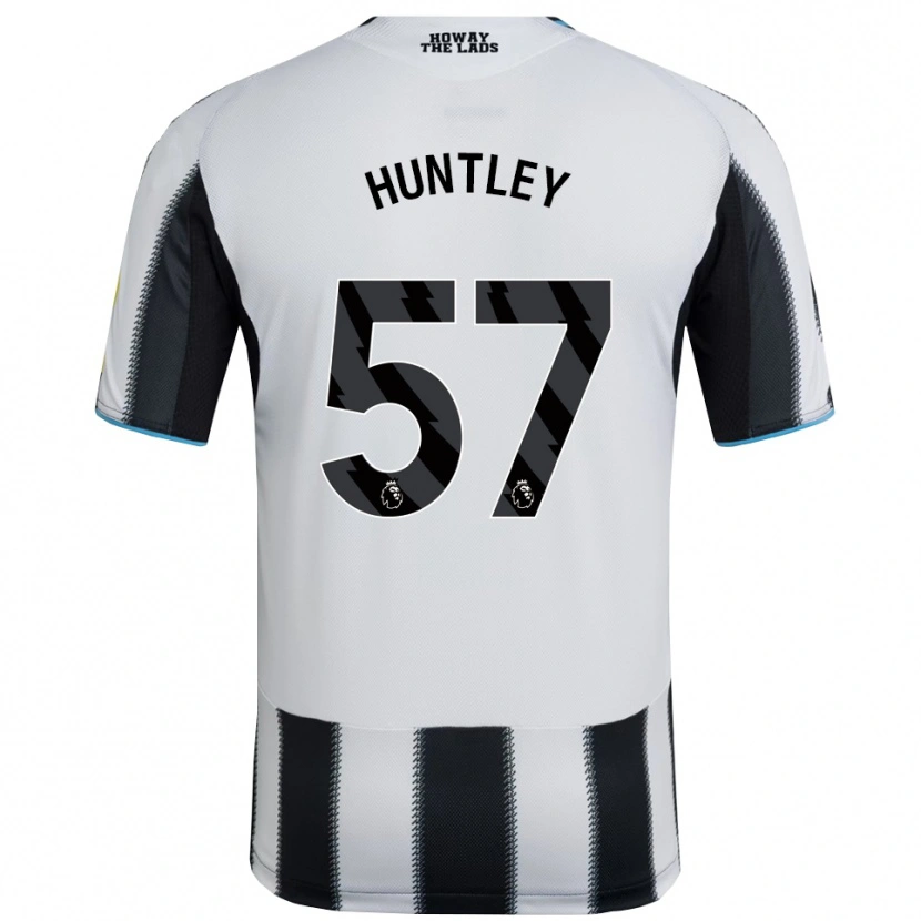 Danxen Børn James Huntley #57 Sort Hvid Hjemmebane Spillertrøjer 2025/26 Trøje T-Shirt