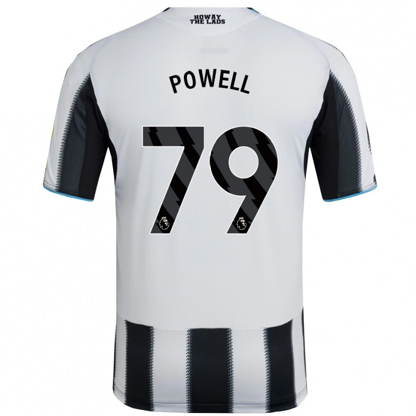 Danxen Børn Rory Powell #79 Sort Hvid Hjemmebane Spillertrøjer 2025/26 Trøje T-Shirt