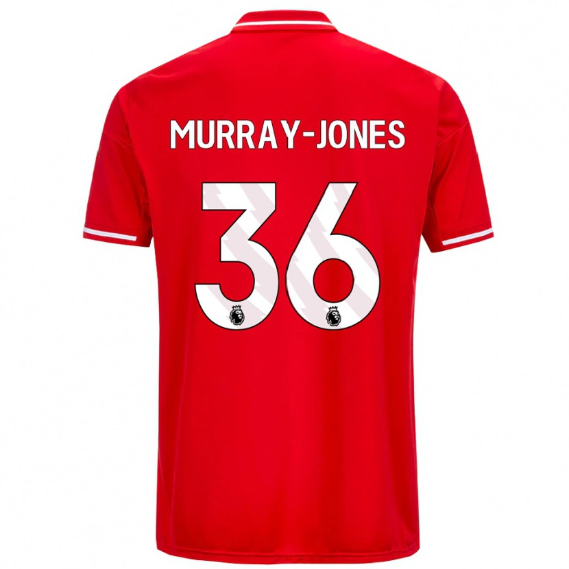 Danxen Børn George Murray-Jones #36 Rød Hvid Hjemmebane Spillertrøjer 2025/26 Trøje T-Shirt
