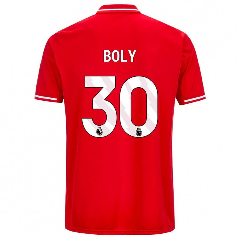 Danxen Børn Willy Boly #30 Rød Hvid Hjemmebane Spillertrøjer 2025/26 Trøje T-Shirt