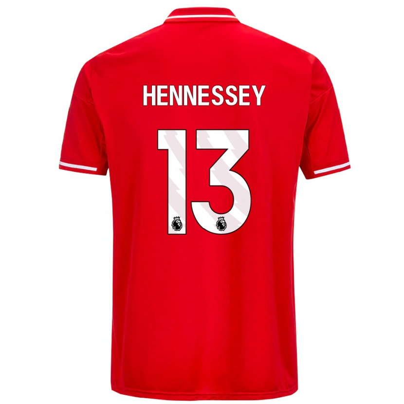 Danxen Børn Wayne Hennessey #13 Rød Hvid Hjemmebane Spillertrøjer 2025/26 Trøje T-Shirt