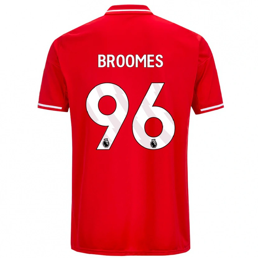 Danxen Børn Ethan Broomes #96 Rød Hvid Hjemmebane Spillertrøjer 2025/26 Trøje T-Shirt