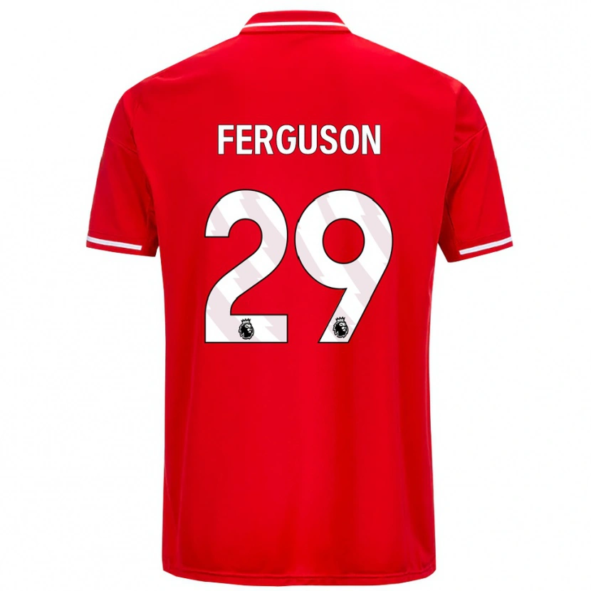 Danxen Børn Georgie Ferguson #29 Rød Hvid Hjemmebane Spillertrøjer 2025/26 Trøje T-Shirt