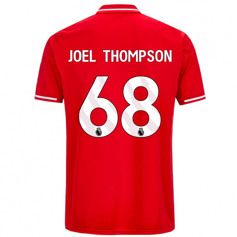 Danxen Børn Joel Thompson #68 Rød Hvid Hjemmebane Spillertrøjer 2025/26 Trøje T-Shirt