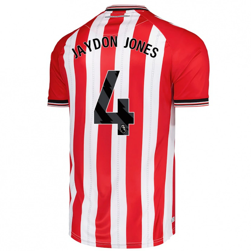 Danxen Børn Jaydon Jones #4 Rød Hvid Hjemmebane Spillertrøjer 2025/26 Trøje T-Shirt