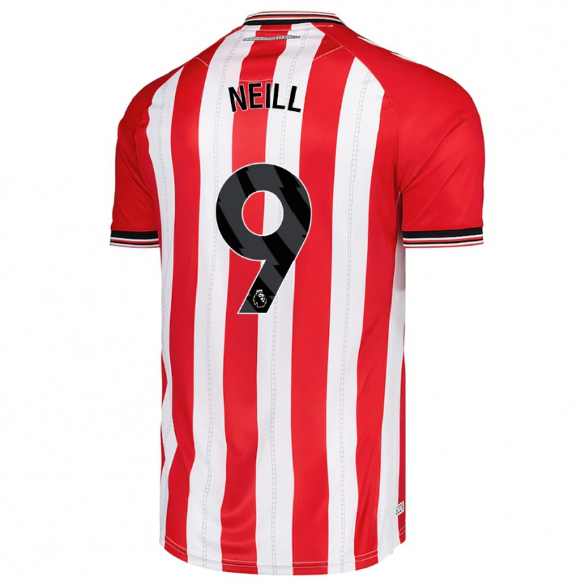 Danxen Børn Marcus Neill #9 Rød Hvid Hjemmebane Spillertrøjer 2025/26 Trøje T-Shirt