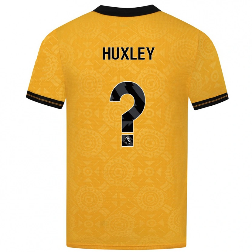 Danxen Børn Leon Huxley #0 Gul Sort Hjemmebane Spillertrøjer 2025/26 Trøje T-Shirt