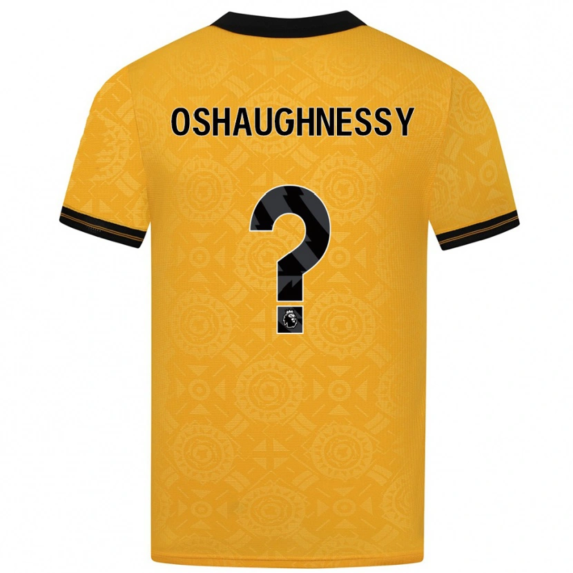 Danxen Børn Joe Oshaughnessy #0 Gul Sort Hjemmebane Spillertrøjer 2025/26 Trøje T-Shirt